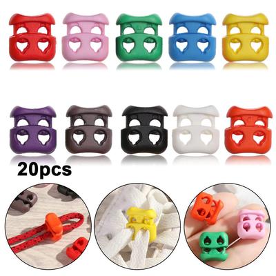Double Hole Apparel Shoelace Buckle Sportswear Accessories Stopper Cord Lock Bean Toggle Clip