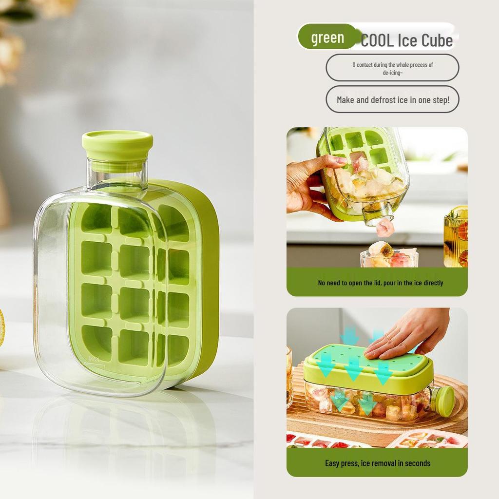 Trendy Ice Cube Tray: Zero-Contact Removal, Outdoor Straw Cup & Fitness Curling Pot