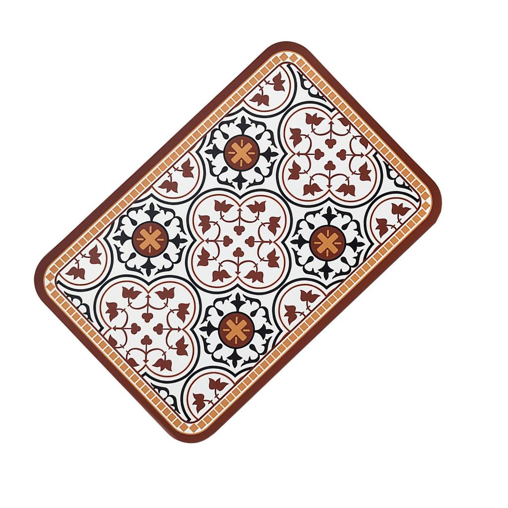 Heat Insulation Table Mat PVC Double Sided Texture Placemat for Hotel Restaurant Kitchen Type2