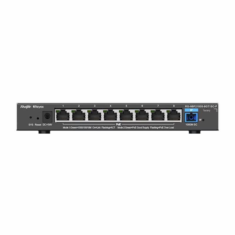 Ruijie RG-NBF2100S-8GT1SC-P 8-Port Gigabit Layer 2 Managed PoE Access Switch