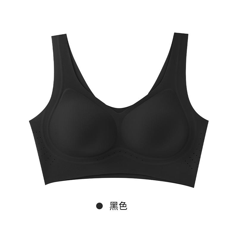 

Thin jelly glue comfortable gathering cup bra foundation liquid skin ice muscle silky vest seamless back m (recommended 45-52.5kg ) чёрный