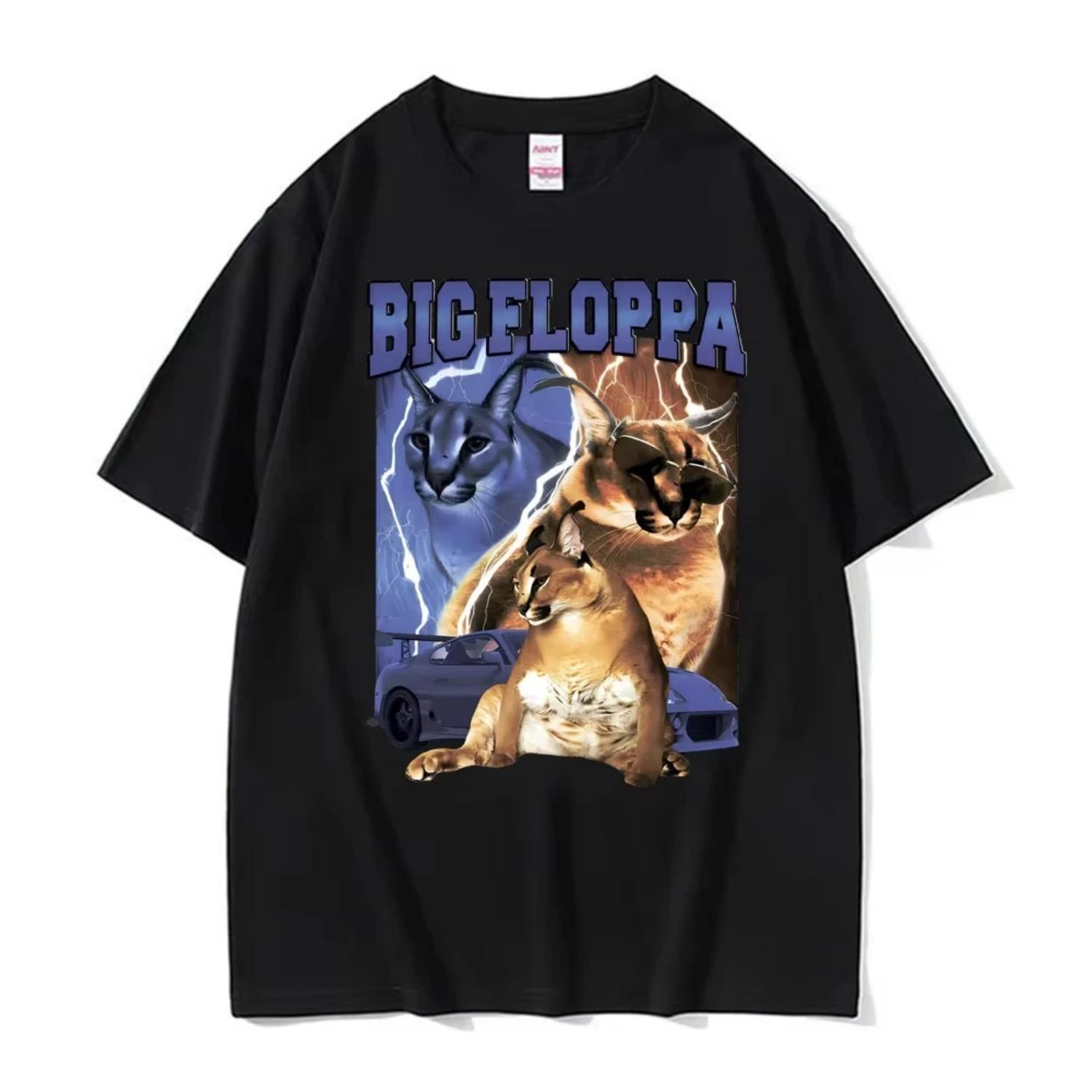 

BIG FLOPPA VINTAGE RAP Vintage Print T Shirt Men Women High Quality Hipster T-shirt Streetwear Summer Cool Cotton Loose T Shirts S чёрный
