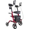Rollator Walker with Seat for Seniors, Foldable Rolling Walker, Lightweight Aluminum Mobility Walking Aid with PVC Solid Wheels, Adjustable Handle,