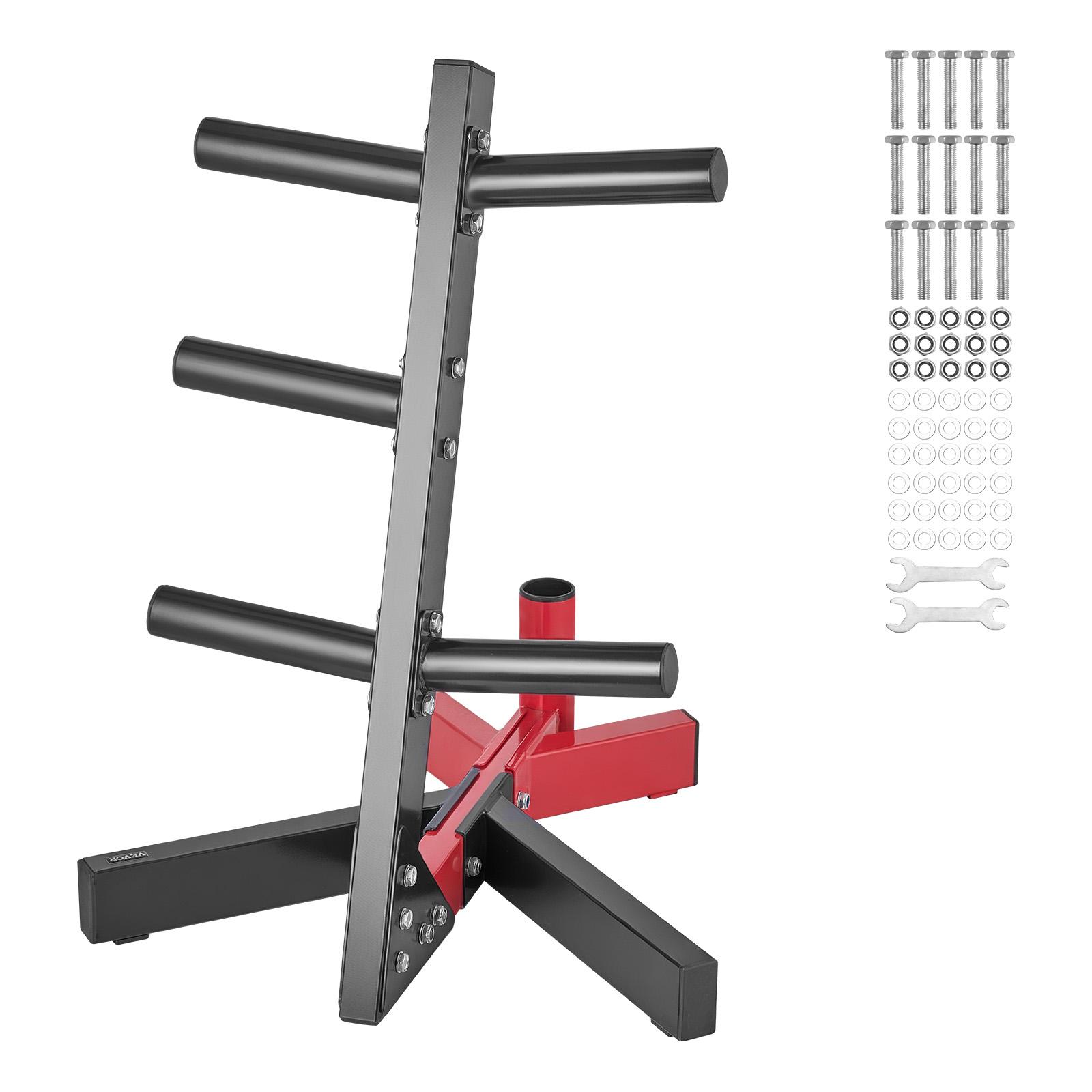 VEVOR Стойка для дисков L-образной формы Дерево для весовых дисков Грузоподъемность 500 фунтов Домашний тренажерный зал Стойка для штанги Стойка для хранения