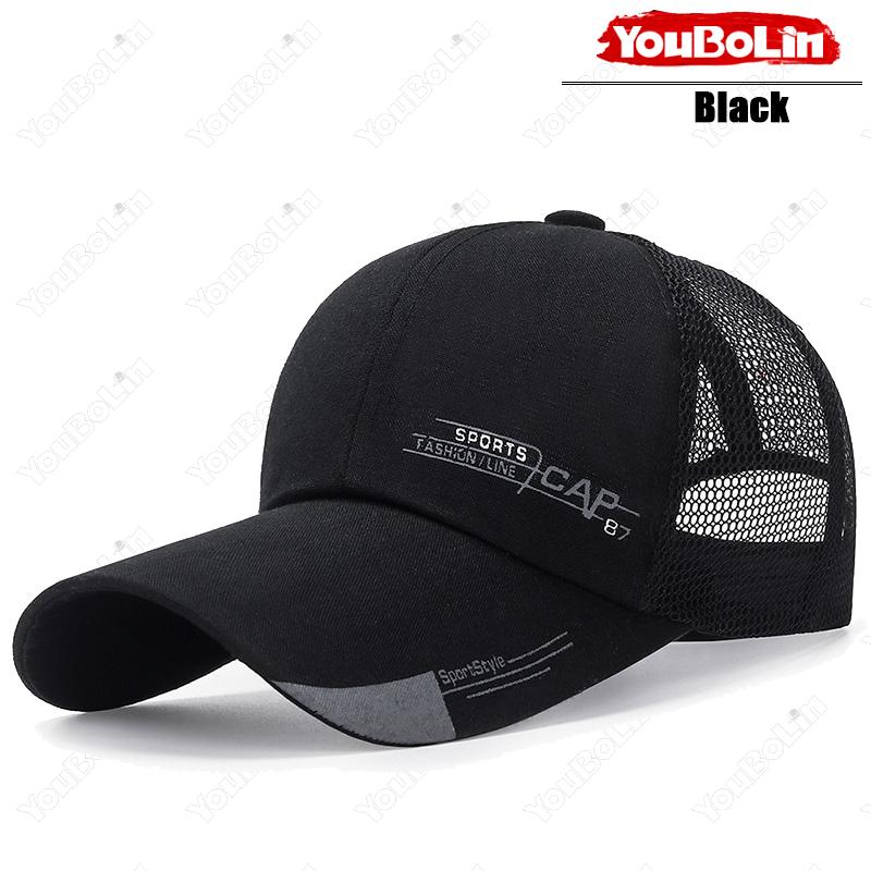 Men's and Women's Summer Breathable Mesh Cap, Extended Brim Sun Protection Cap, Outdoor Casual Sports Baseball Cap