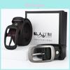 Mens Vintage Leather Belt With Alloy Buckle For Casual And Business Wear