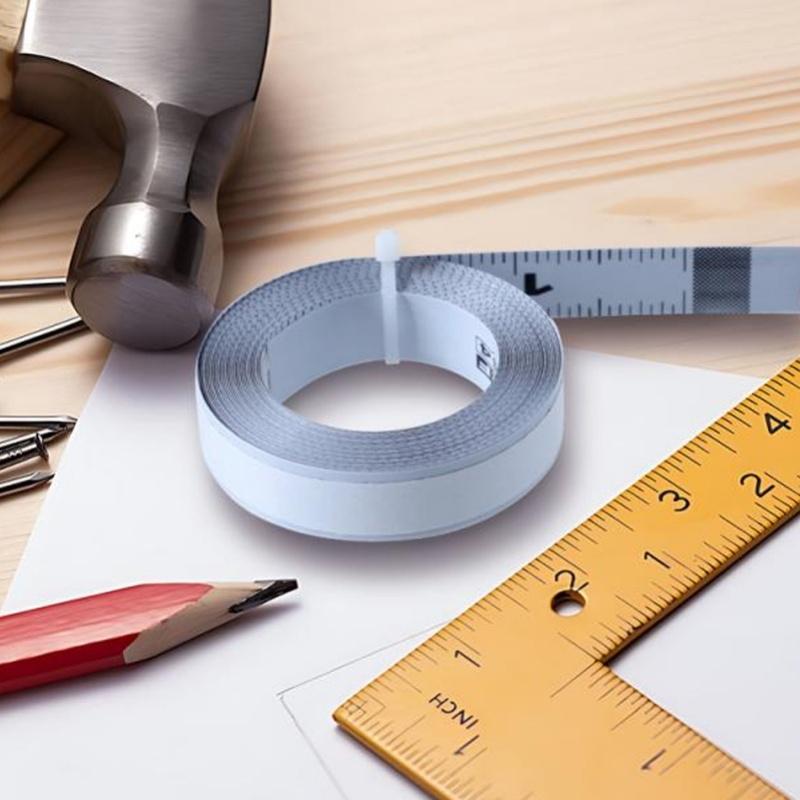 12FT Self Adhesive Measuring Tape Carbon Steel Reverse Direction Workbench Ruler For Home Improvement And DIY Projects