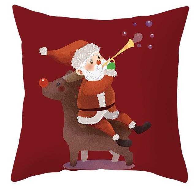 New Santa Claus Pillowcase Cute Christmas Home Cushion Cover Cute Cartoon Pillow