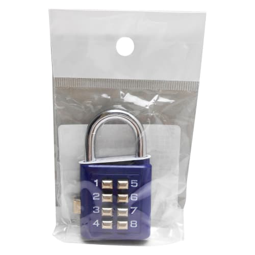 Waki Sangyo Push Button Lock, Security Gate/Warehouse, Blue, 35mm, TW912