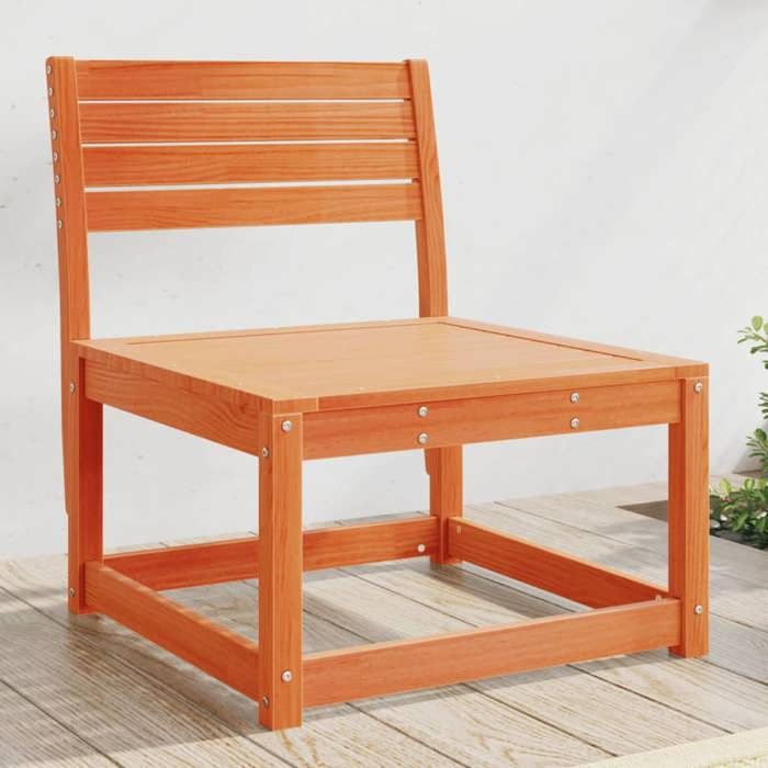 VidaXL Garden Sofa Without Armrests, Terrace Seat with Backrest, Modular Patio Chair, Outdoor Furniture, Wax 844671