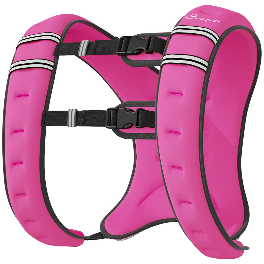 Weighted Vest, 8 kg, Storage Pocket, Oxford Fabric, Metallic Sand, Pink