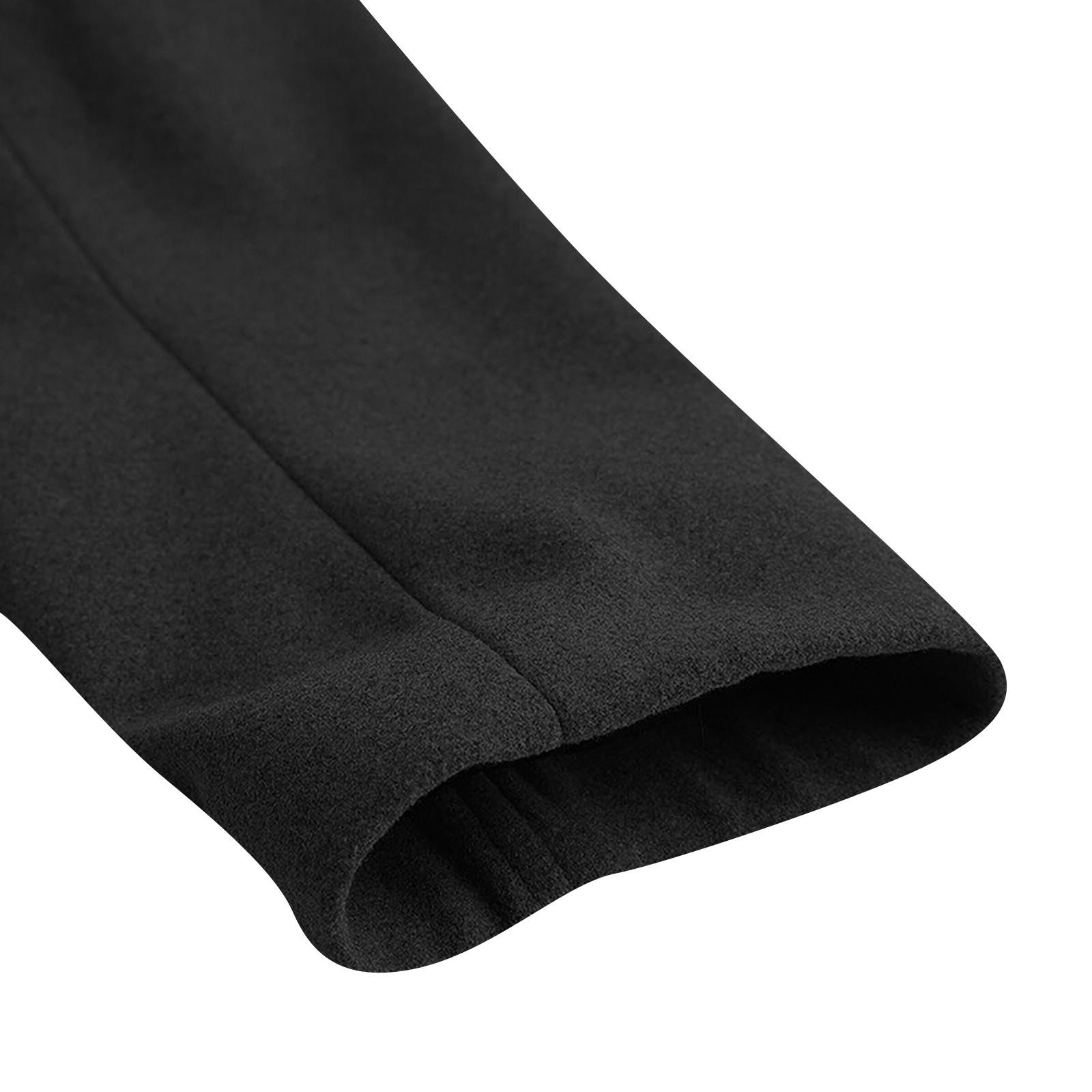 Зимний модный мужской приталенный длинный однобортный Тренч из термошерстяного пальто — фото 6