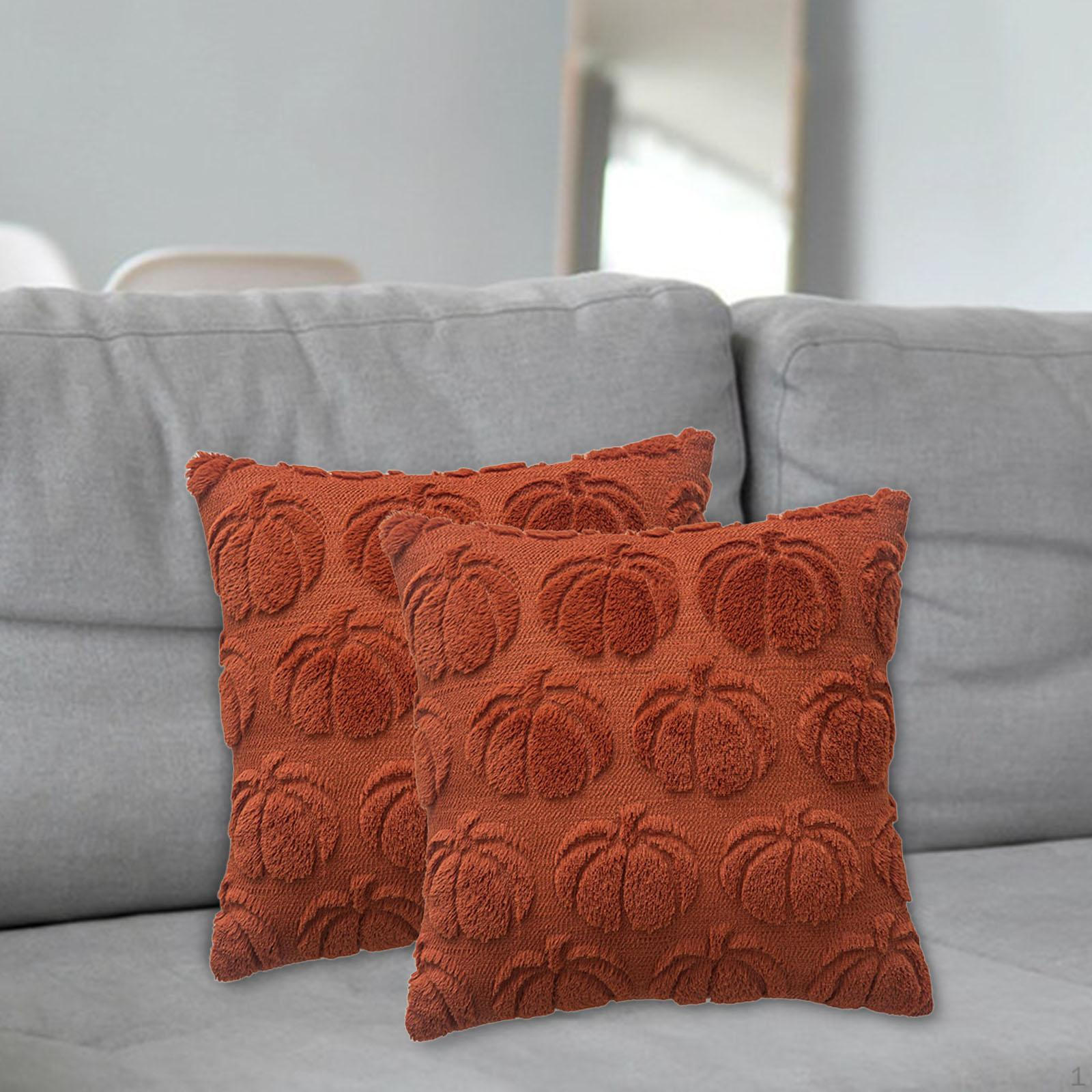 

2 Pack Fall Pumpkin Pillow Covers, Hotel Cushion Cover Caramel