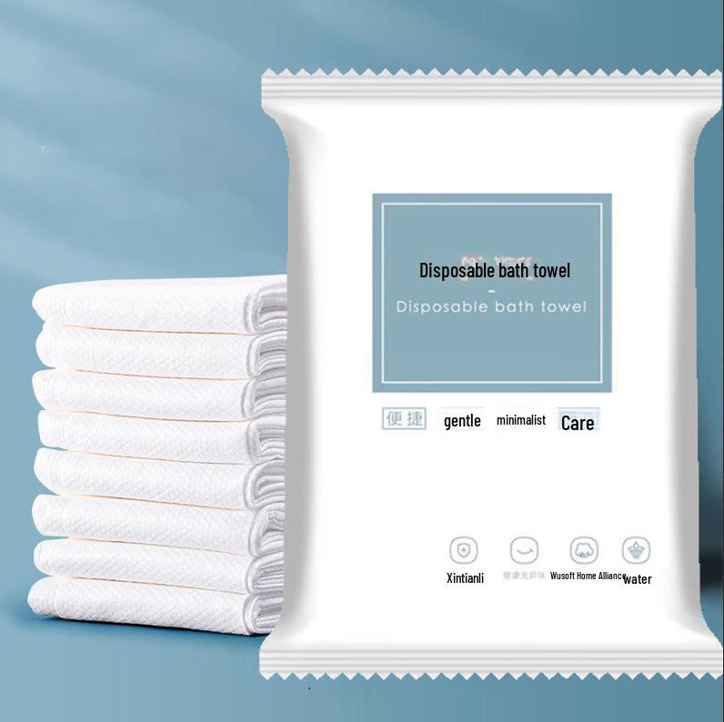 Thickened Disposable Towel & Bath Towel Set for Hotels, Guesthouses, or Salons - Individually Packaged