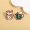Christmas Series Enamel Pins Gingerbread Cookies Santa Claus Snowman Elk Drink Brooches Lapel Badge Fashion Jewelry Gifts