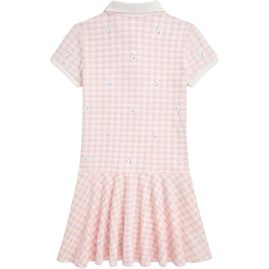 Polo Ralph Lauren Plaid Floral Stretch Mesh Dress Kids dresses 313956797-001