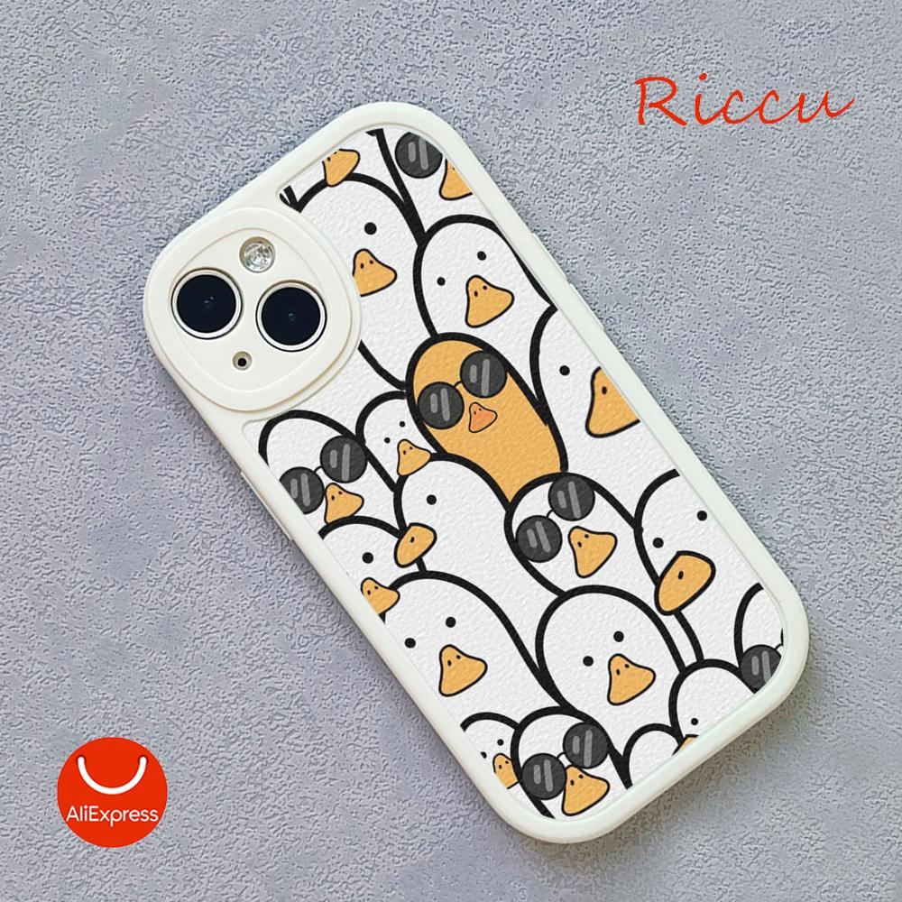 Huse de telefon cu pictură în ulei de rață de desene animate pentru Iphone 14 13 11 12 Pro MAX 13 12 MiNi 7 8plus 14 13 11PRO X XS 12 11 XR Huse din piele de miel