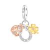 Luckly Four Leaf Shamrock Dangle Charm Copper Family Tree Flower Bead Pendant Compatible With Authentic Bracelets Necklaces Jewellery