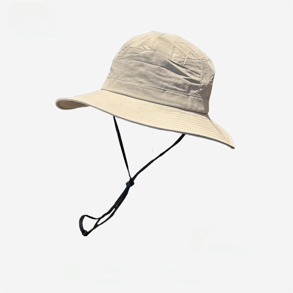 Solid Color Fisherman Hat Breathable Outdoor Cap Windproof Bucket Hat  Sunshade Use