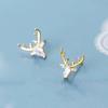 CAOSHI Exquisite Antlers Shape Stud Earrings for Women Elegant Accessories Daily Wearable Stud Earrings Gorgeous Christmas Gifts