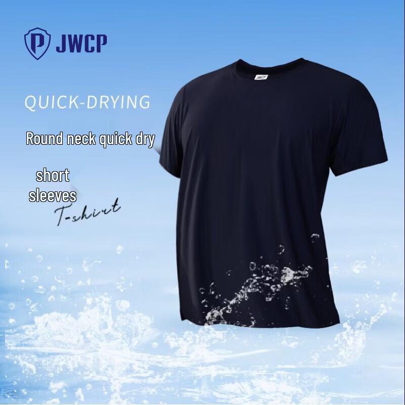 JWCP Men s Quick-Dry Cool-Feel Short Sleeve T-Shirt XXXL темно-синий