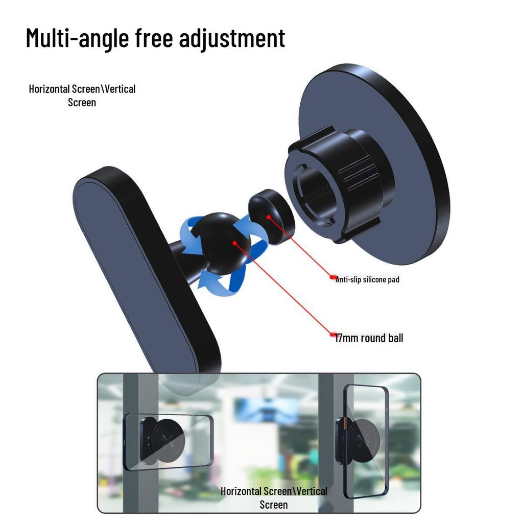 Aluminium Dual-Sided Magnetischer Handyhalter für Fitnessstudio, Laufband und Golfwagen
