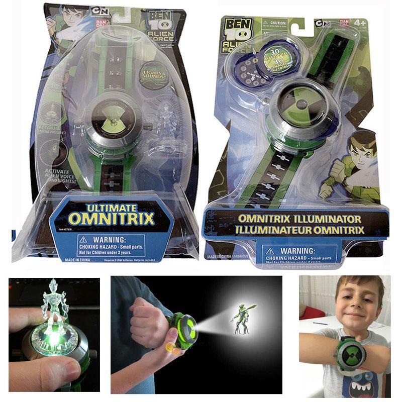 Ben10 Omnitrix Projektionsuhr Hohe Qualität Kinderspielzeug Mit Verstellbarem Armband Und Drehfunktion