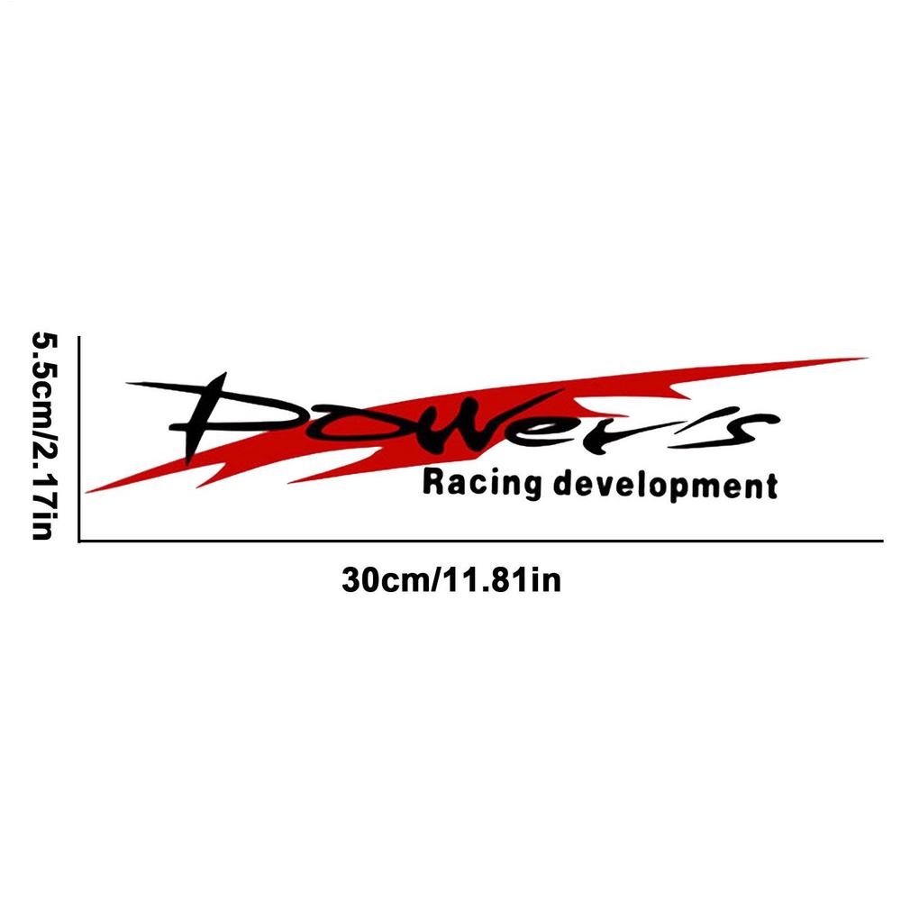 

Racing Style Car Sticker Reflective Waterproof Vinyl Decal Easy Apply Personality Graphics for Vehicle, Exterior Modification