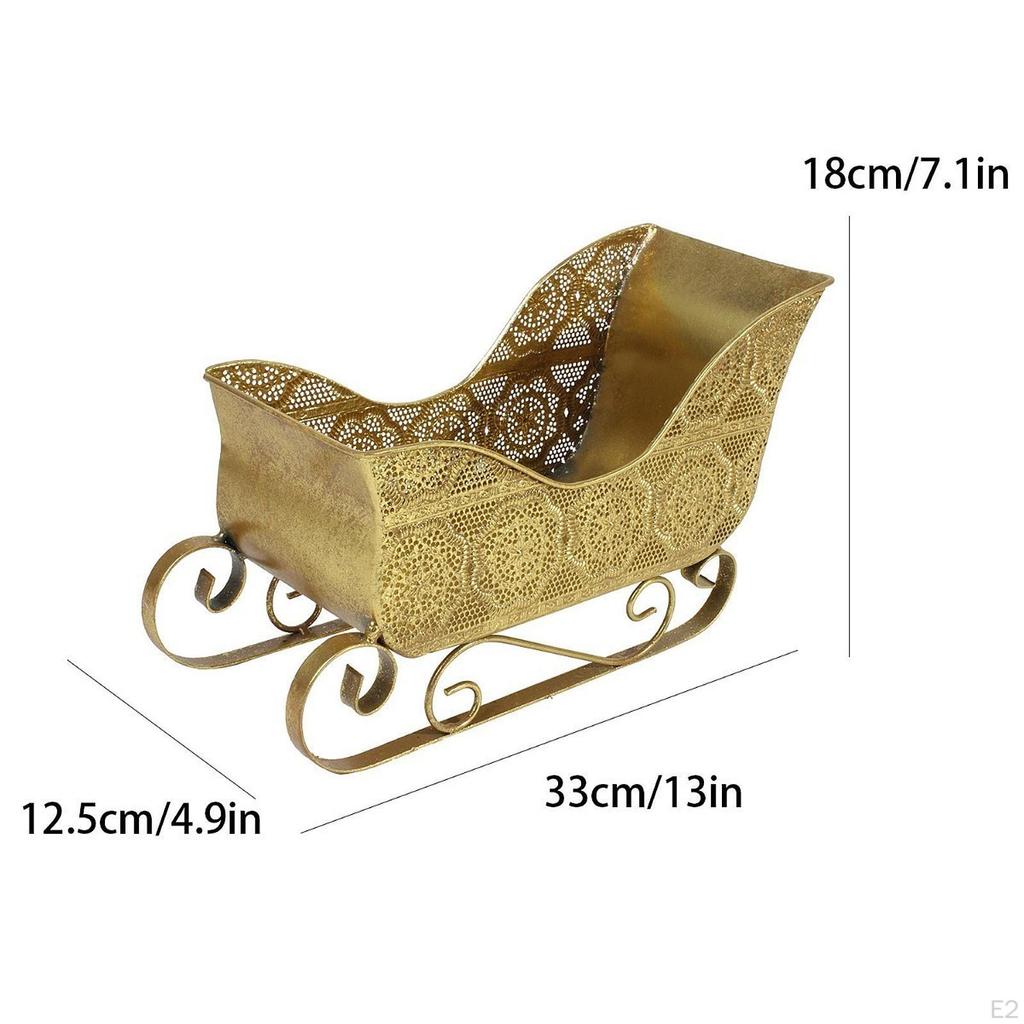 Schlitten Aufbewahrungsornament Heimakzent Weihnachts-Mittelstück Modell Schlitten Skulptur Mini