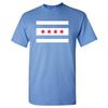Chicago US City Flag - United States City Hometown T-Shirt - Carolina Blue