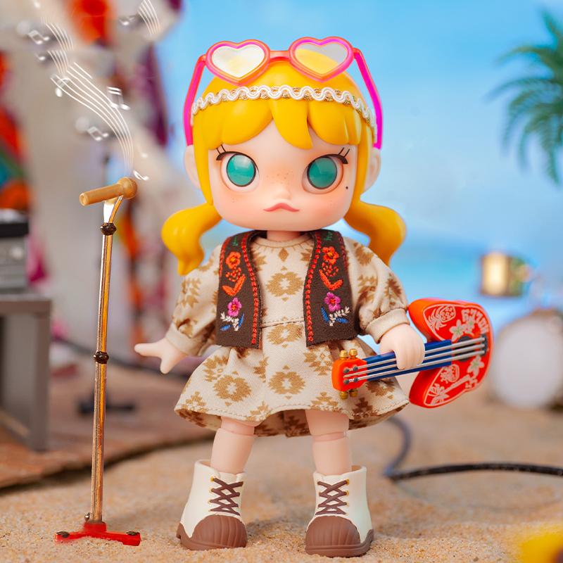 New POP MART MOLLY Beach Music Festival Ball Jointed Dolls 13cm 1220621128