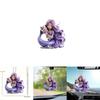 Cute Purple Mermaid Pattern Acrylic Pendant For Holiday Christmas Tree Ornament
