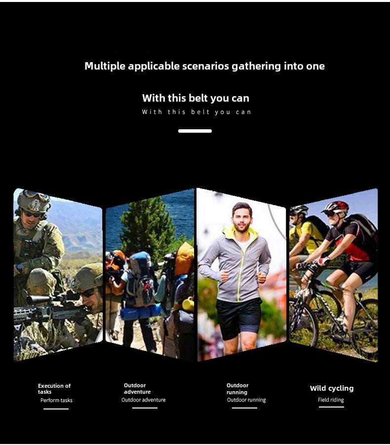 Curea tactică din pânză pentru bărbați cu cataramă automată din aliaj fără dinți