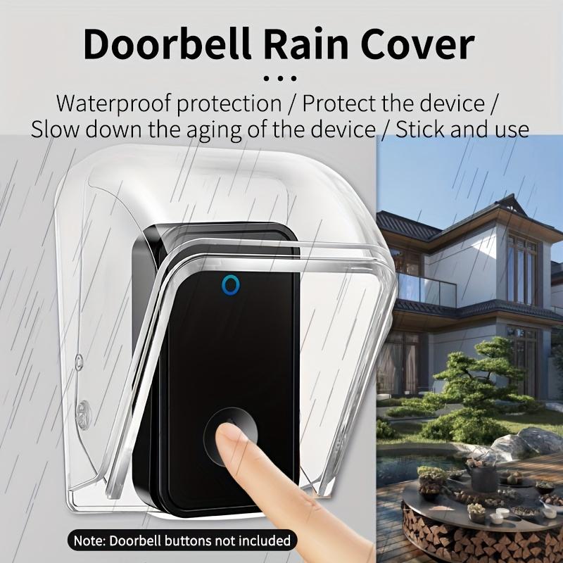 1 Stück Transparente Wetterfeste Türklingelabdeckung - Teleskopierbares Faltbares Design für Einfache Installation | Regen- & Spritzwasserschutz | Universelle Passform