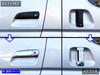 BRIGHTZ Türgriffabdeckung Satinsilber für Toyota Hiace Van 200 und Knopf, Verchromt, (Modelle 1, 2, 3, 4, 5, 6, 7) [DHC-NOBU-478]
