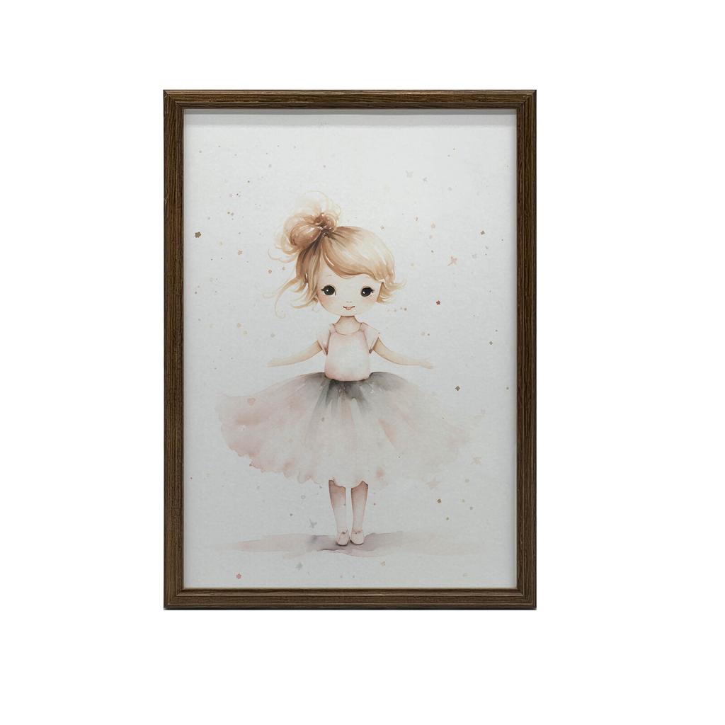 Różowa Balerina - Tańcząca Elegancja Różowa Balerina - Tańcząca Elegancja, 50X70 Cm, Bez Ramy, Płótno Premium Na Blejtramie