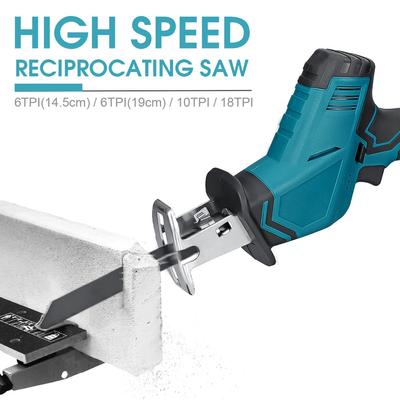 18V Adjustable Speed Chainsaw Wood Metal PVC Pipe Cutting Reciprocating Saw Power Tool Cordless Reciprocating Saw