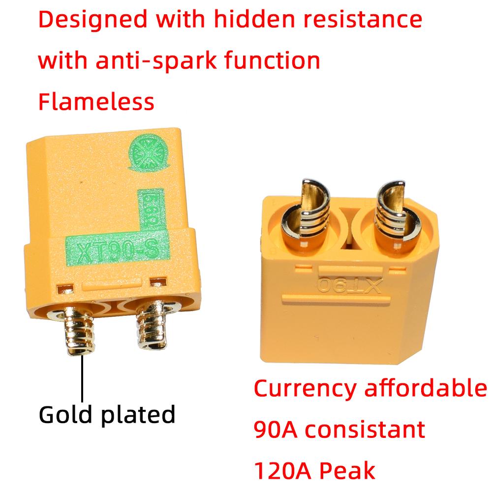 Amass XT90S Connector xt90s anti spark XT90S XT90-S Male Female Motor Adapter for Battery ESC and Charger Lead for RC Car Truck