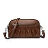 Modische Single-Shoulder Crossbody Clutch Weiches Leder Plissiert Retro Wolke Mama Tasche