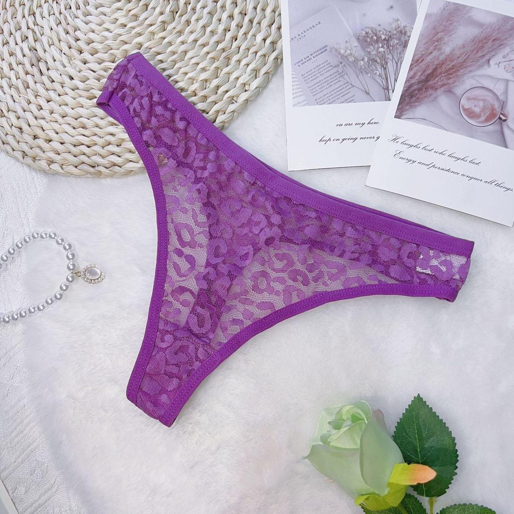 Ultra-Thin Leopard Print Lace Thong: Sexy, Comfortable & Hip-Lifting