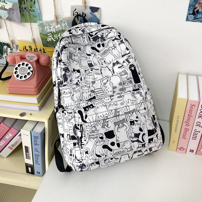 Damski Plecak Graffiti Plecak Szkolny dla Ucznia Męski Plecak z Nadrukiem