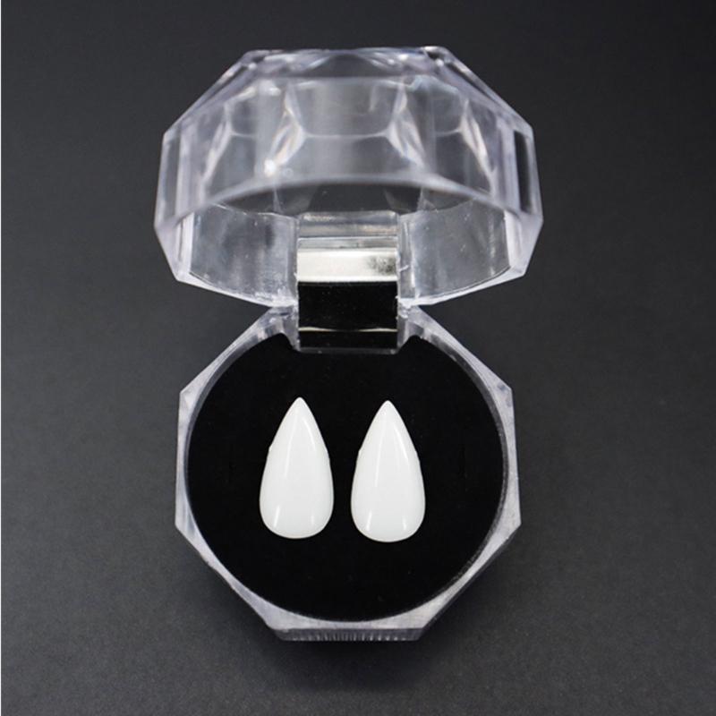 Realistic Vampires False Teeth Set With Blood Effect And Safe Dental Cosplay For Halloween Costume Accessories