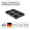 Moule À Muffins - Zenker - Black Metallic - 6 Empreintes - Acier Inoxydable - Antiadhérent