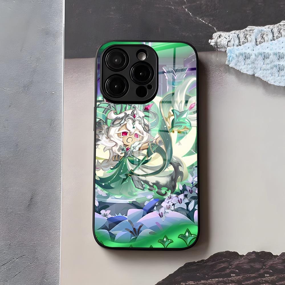 C-Cookie Run K-Kingdom Phone Case For IPhone 17 Air 16 E Pro Max 15 14 13 Mini 12 Pro 11 Max Plus Black Glass Cover