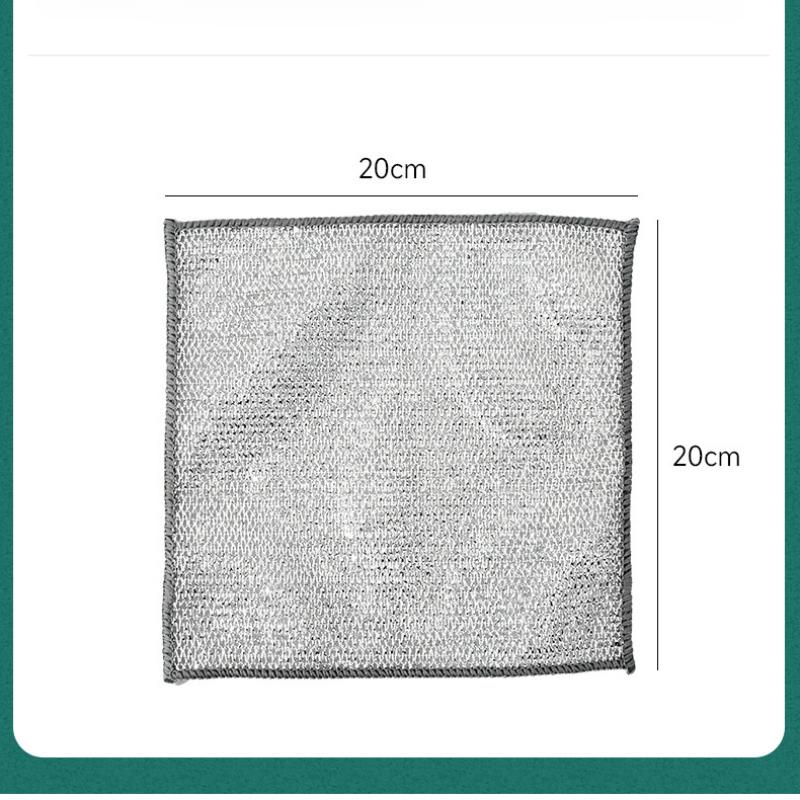 

Тряпки для мытья посуды Универсальная проволочная щетка Салфетка для сухой и влажной чистки Проволока из алюминиевой фольги Бытовая сетка для очистки масла 5pcs
