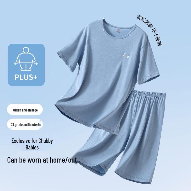 Boys  Plus Size Short Sleeve Cotton Pajama Set 180