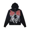 Street Style Hooded Sweatshirt Men Women Loose Fit Printed Design Casual Wear