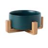 1 Pcs Pet Bowl Cat Dog Wooden Rack Bowl Large Capacity Cat Food Water Feeder Bowl Home Pet Small Ceramic Accessories