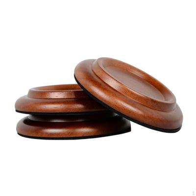 3 Pieces Piano Caster Cups Leg Coasters Accessories Foot Covers Wooden