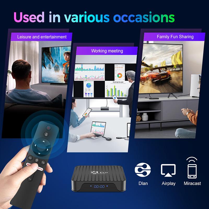 Decoder Android TV Box Smart Meecast Digital Converter Box BT 5.0 set-top box 8K HDR satellite finder Satellite TV Receiver video capture WIFI 2.4G&5G